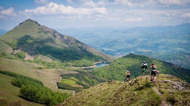 Mountain Biking in the Basque Mountains.