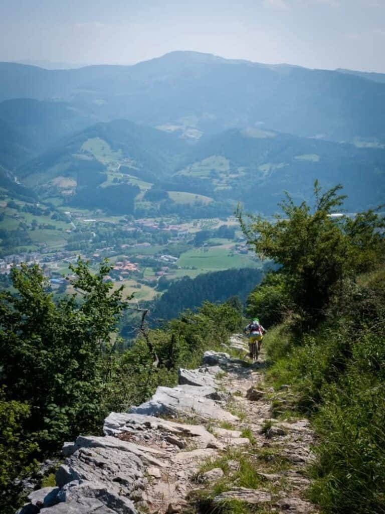 Mountain Biking in the Basque Mountains.